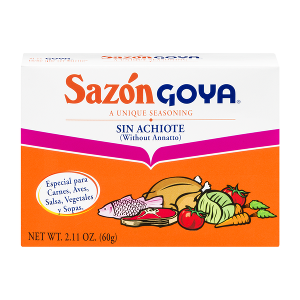 Goya Sazon Seasoning without Annatto (Sin Achiote) - 12 ct
