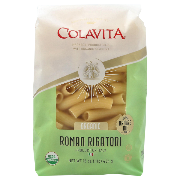 Save on Colavita Organic Roman Rigatoni Pasta Order Online Delivery GIANT