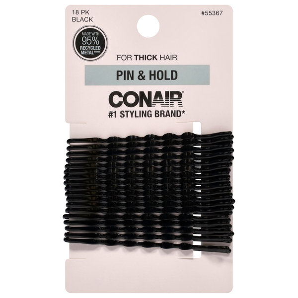 Conair Styling Essential Firm Hold Pins Black