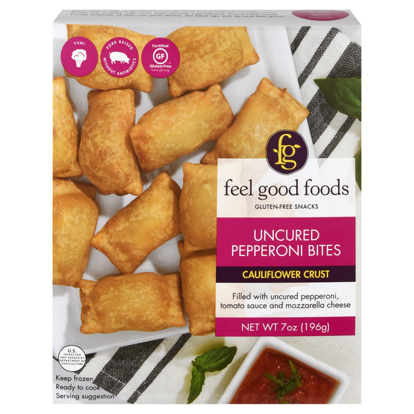 Save on Feel Good Foods Pepperoni Bites with Cauliflower Crust Gluten